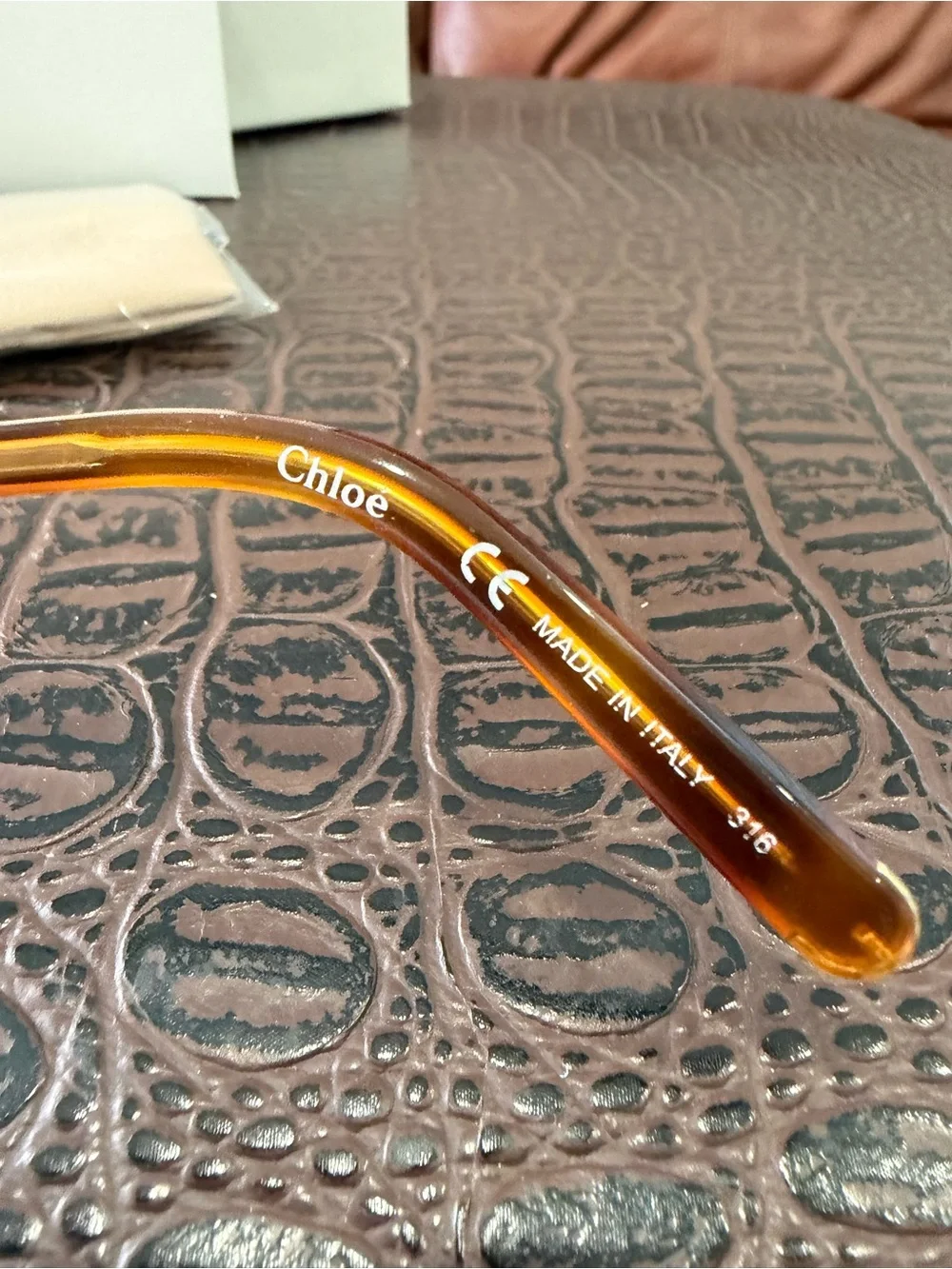 Chloé Gold Frame Sunglasses with Brown Gradient Lenses